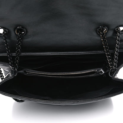 Saint Laurent Calfskin Y Quilted Monogram Medium Loulou Chain Satchel Black 4 of 10
