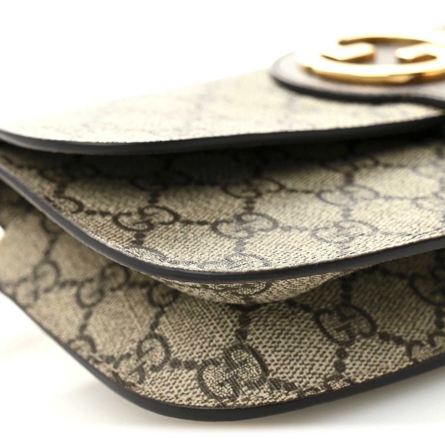 Gucci GG Supreme Monogram Textured Dollar Calfskin Blondie Belt Bag Beige Ebony New Acero 16 of 21