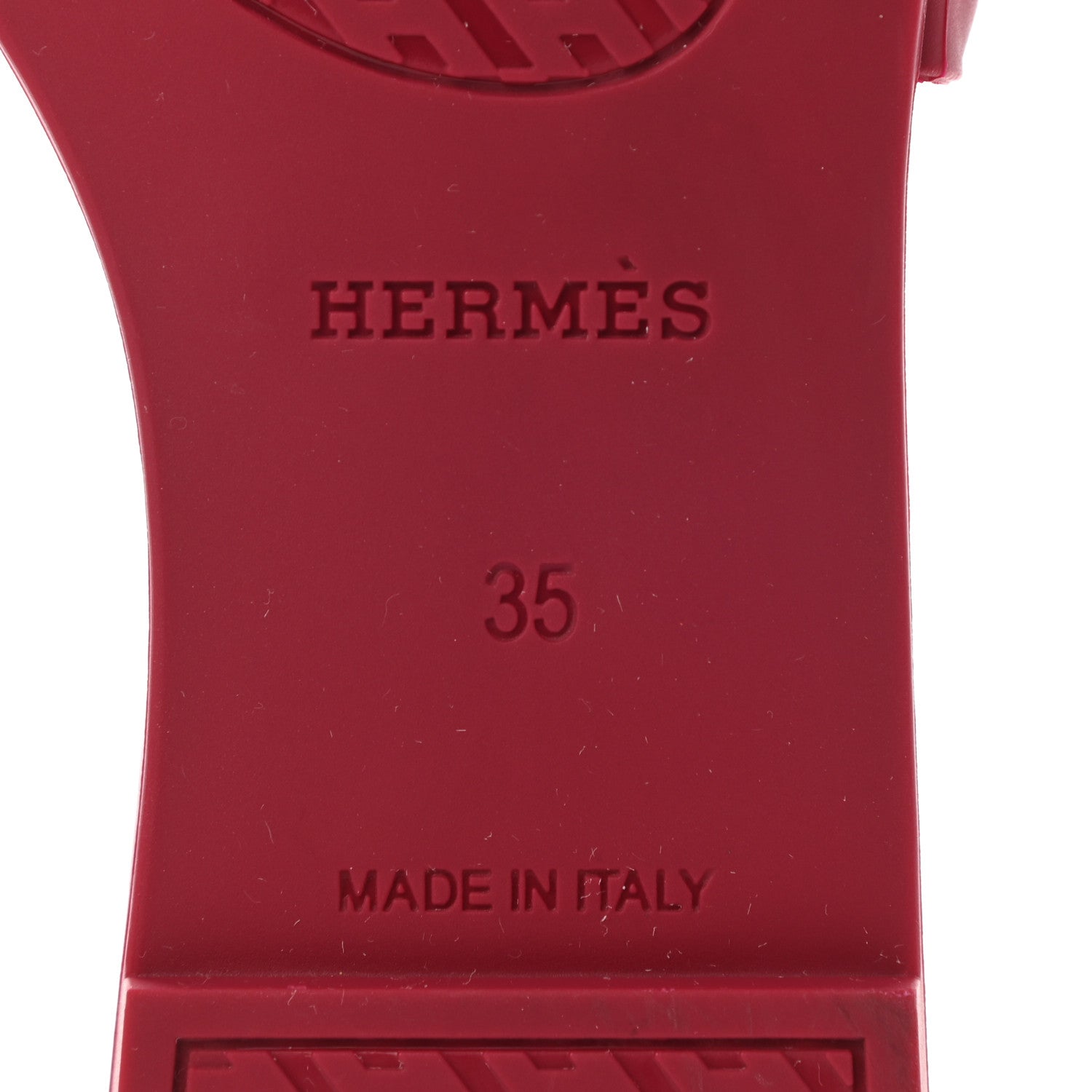 Hermes Rubber Aloha Sandals 35 Rose Baie 6 of 8