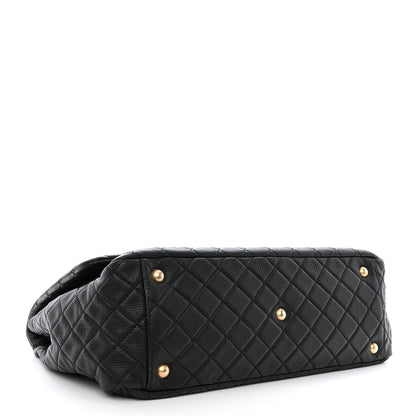Chanel Calfskin Quilted XXL Travel Flap Bag Black 4 of 11