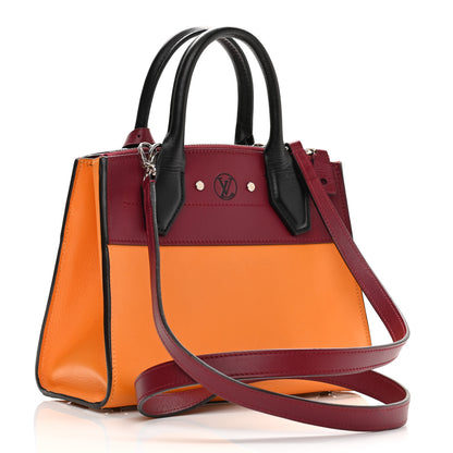 Louis Vuitton Calfskin City Steamer Mini Amaretto Burgundy Black 3 of 12