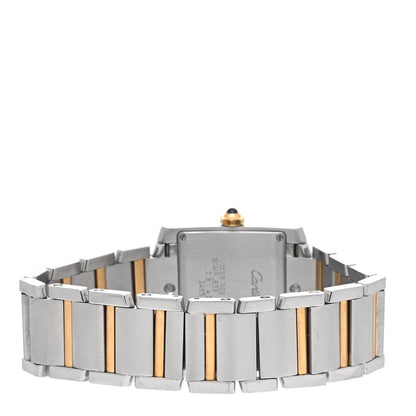 Cartier Stainless Steel 18K Yellow Gold 25mm Tank Francaise Quartz Watch 3 of 4