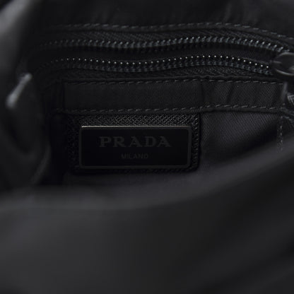 Prada Tessuto Nylon Saffiano Racing Logo Flat Messenger Bag Black 8 of 10