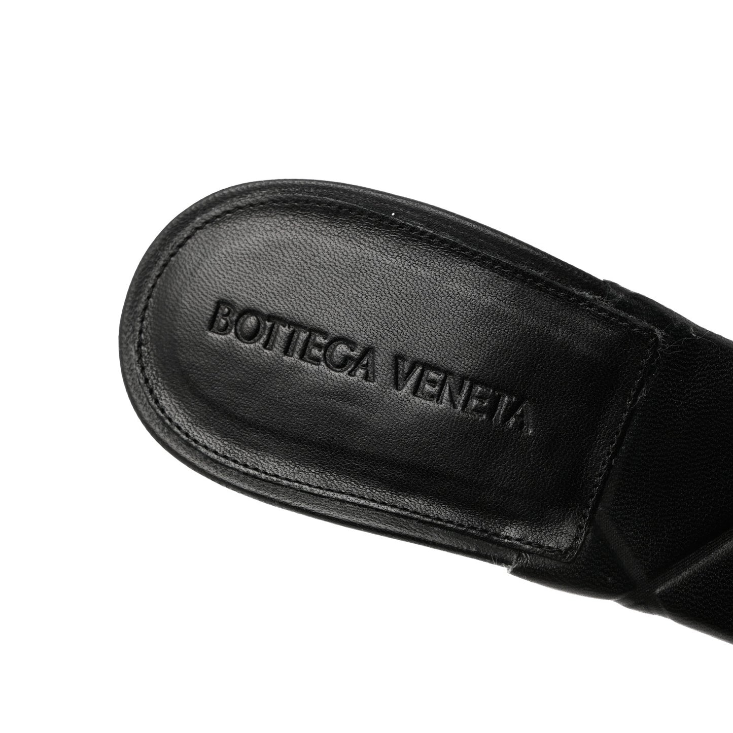 Nappa Quilted Rubber Lido Mule Sandals 40 Black