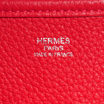 Hermes Taurillon Clemence Evelyne III PM Rouge Casaque 12 of 15