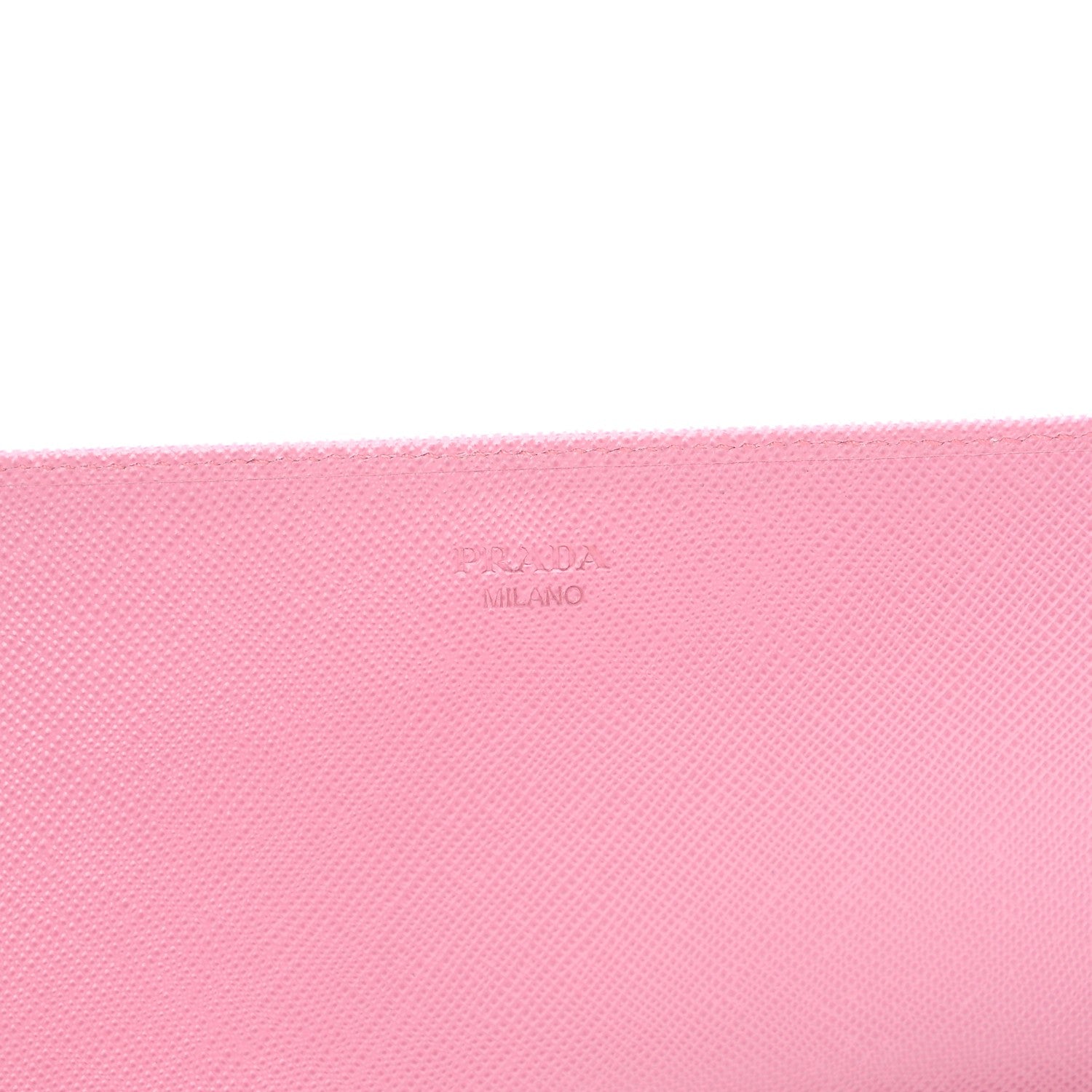 Prada Saffiano Metal Oro Chain Wallet Begonia 6 of 9