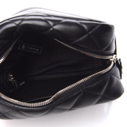 Saint Laurent Calfskin Y Quilted Monogram Small Loulou Bowling Bag Black 5 of 10