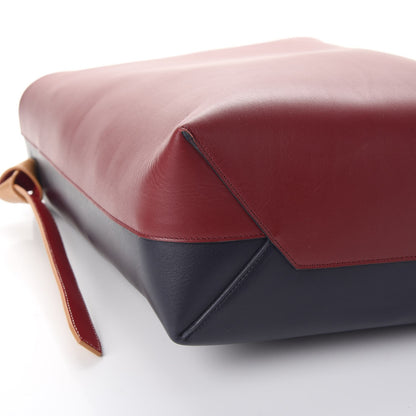 Celine Shiny Smooth Calfskin Small Twisted Cabas Dark Ruby Navy 10 of 11