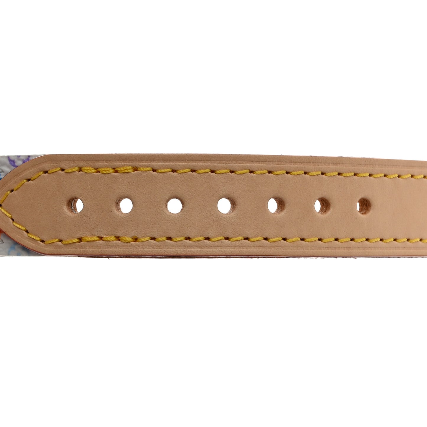LV X TM Monogram Multicolor Dog Collar White