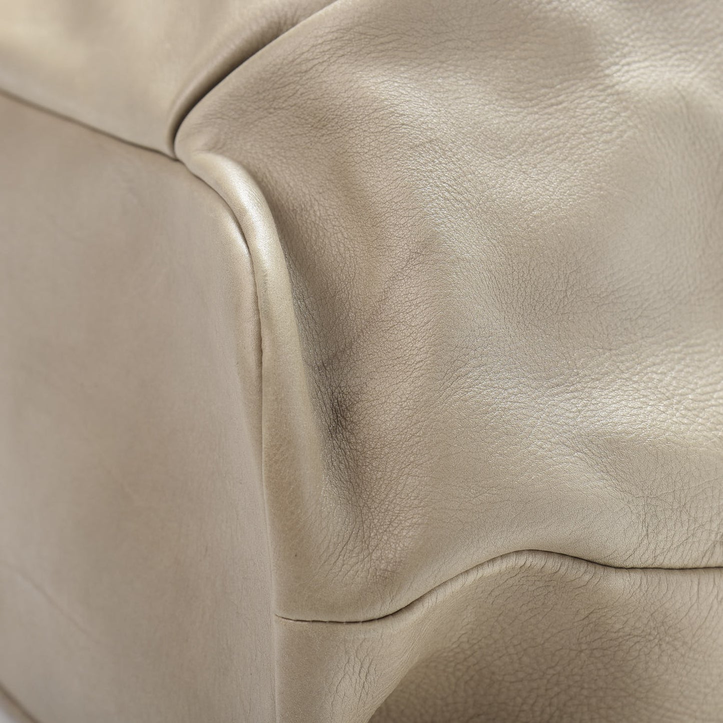 Vitello Lux Large Tote Alluminio