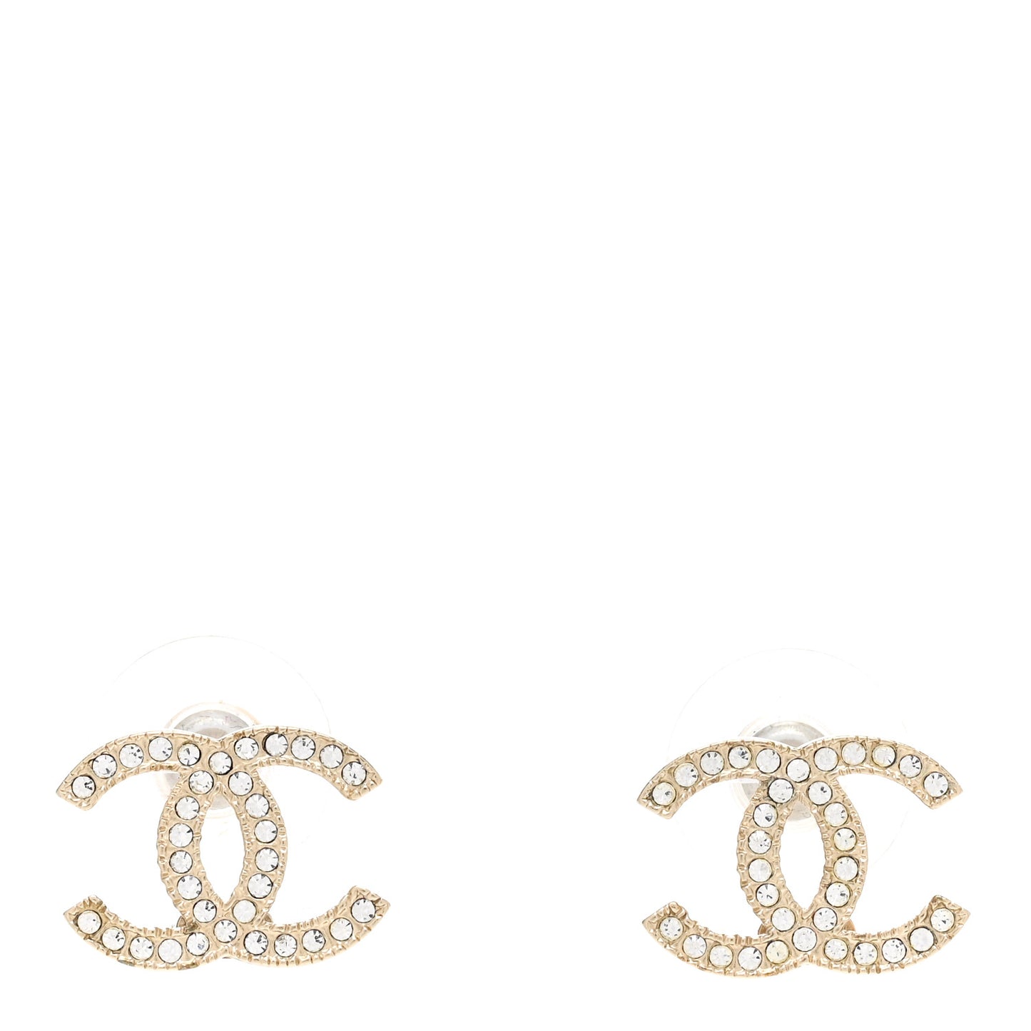 Crystal CC Earrings Gold