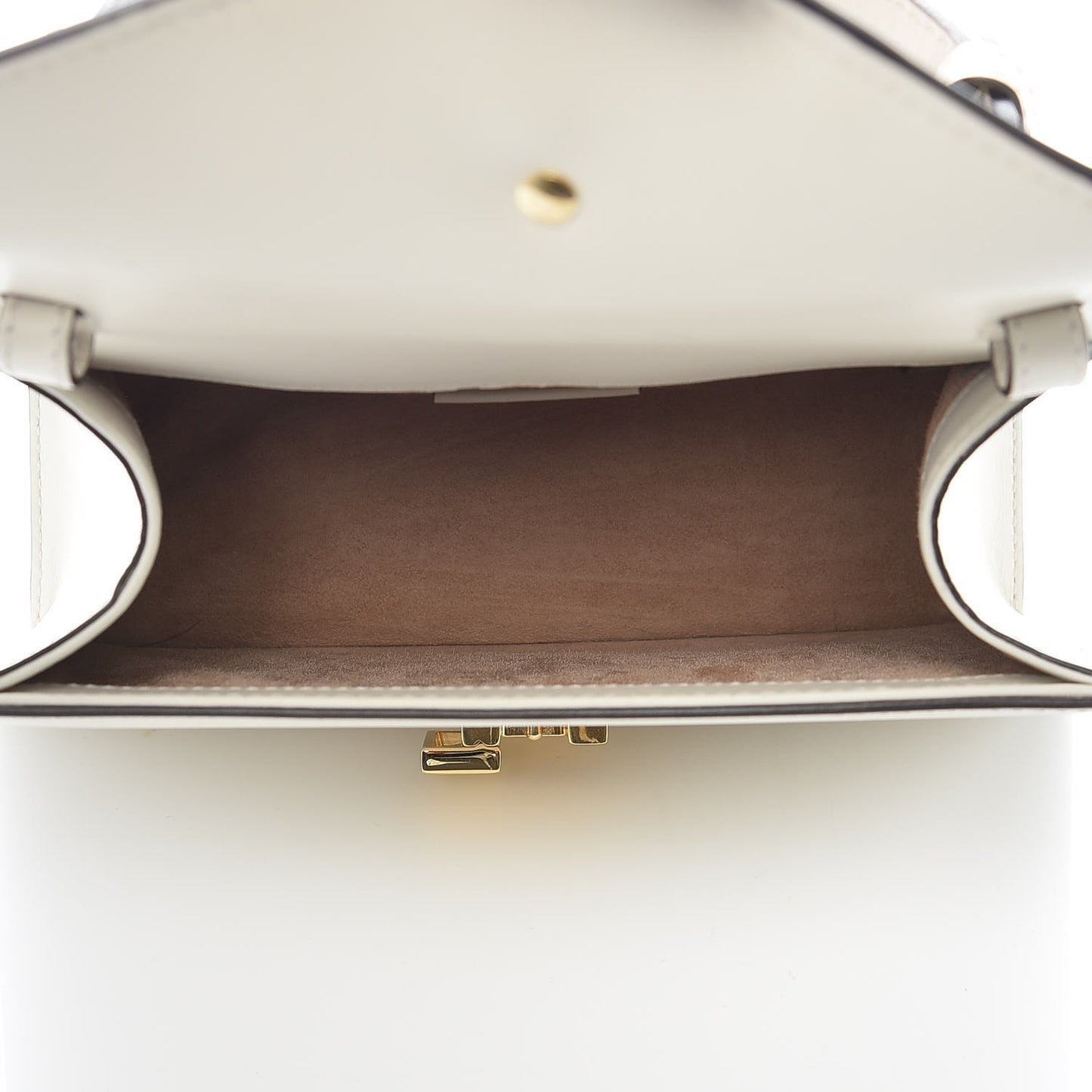 Calfskin Mini Sylvie Top Handle Bag White