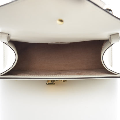 Gucci Calfskin Mini Sylvie Top Handle Bag White 10 of 13
