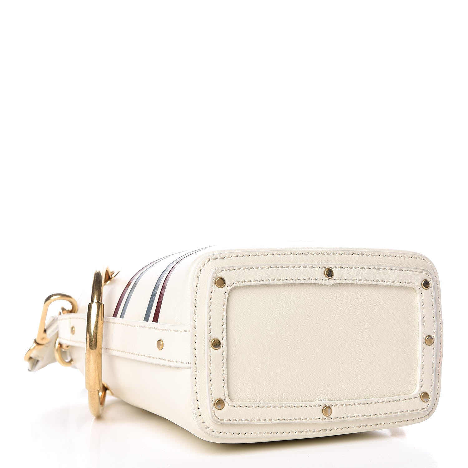 Chloe Calfskin Logo Mini Roy Bucket Bag Natural White 4 of 12