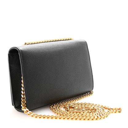 Saint Laurent Grain De Poudre Small Monogram Kate Satchel Black 3 of 9