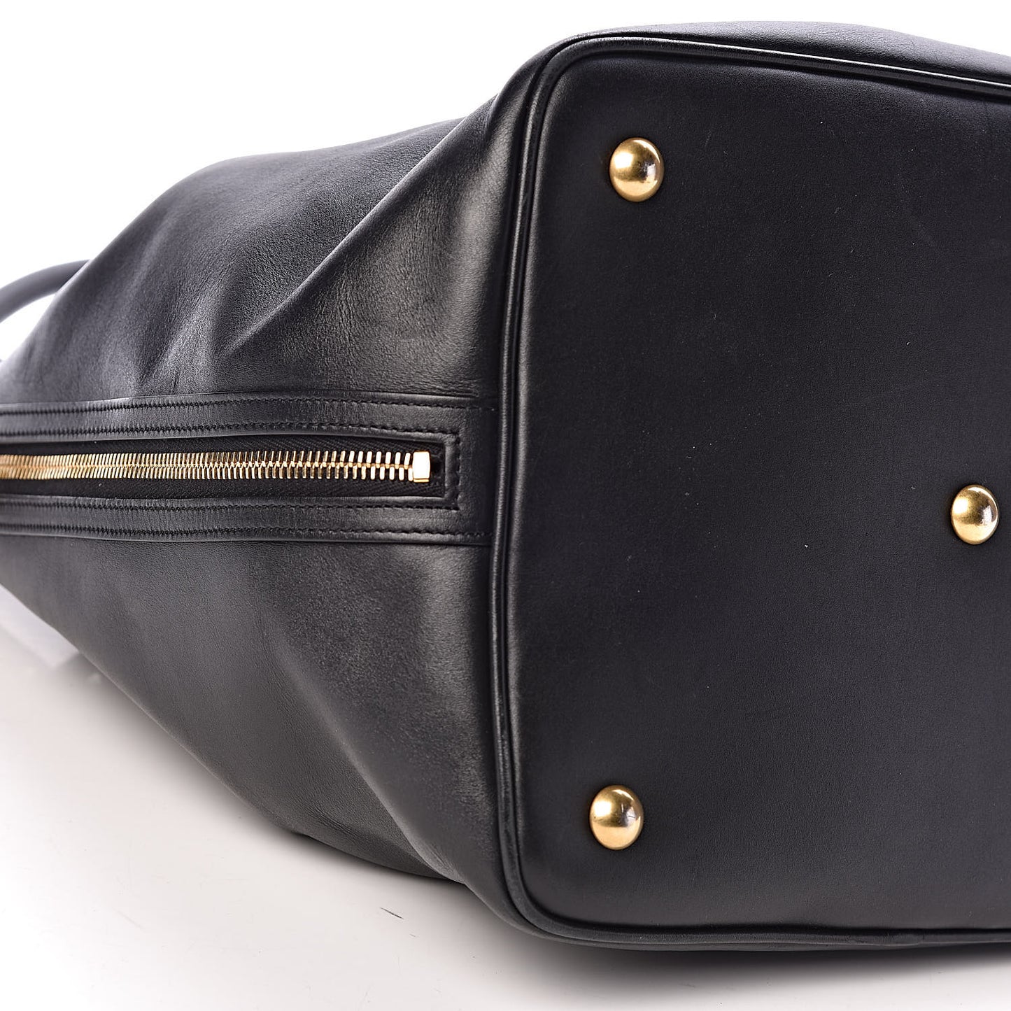 Calfskin Large Emmanuelle Bucket Bag Black