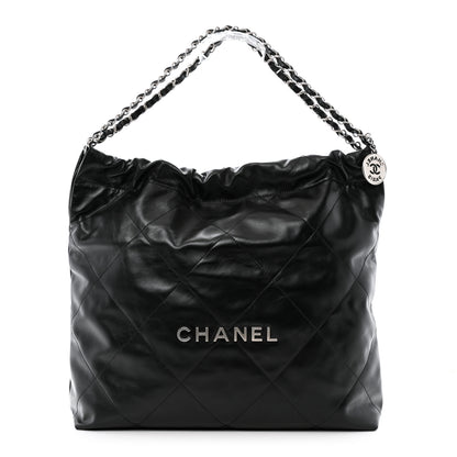 Chanel Shiny Calfskin Quilted Chanel 22 Black 1 of 12