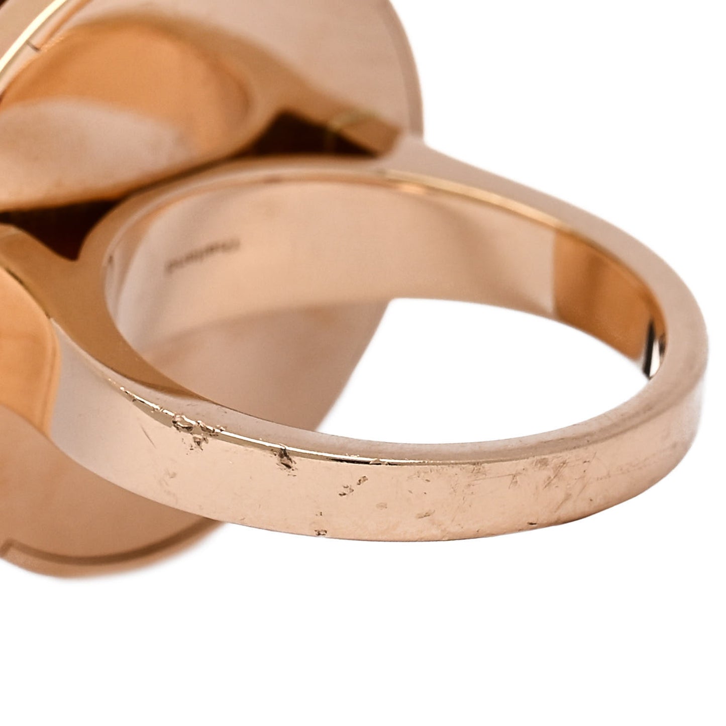 18K Rose Gold Diamond Sapphire Mother of Pearl Verona Rainbow Disc Ring 53 6.5
