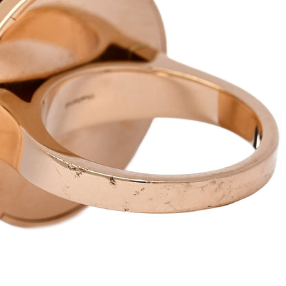 Roberto Coin 18K Rose Gold Diamond Sapphire Mother of Pearl Verona Rainbow Disc Ring 53 6.5 5 of 8
