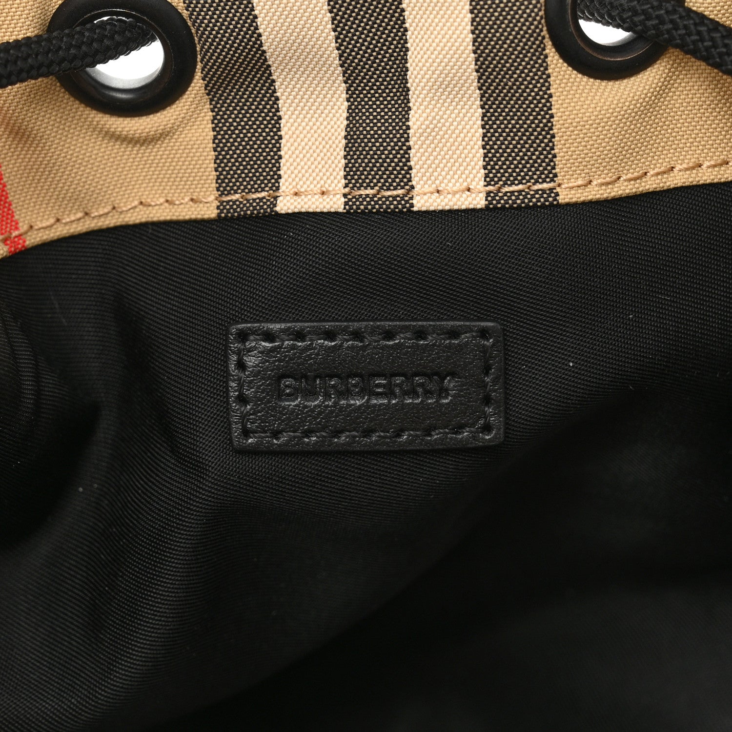 Burberry Econyl Icon Stripe Phoebe Drawcord Pouch Archive Beige 6 of 10