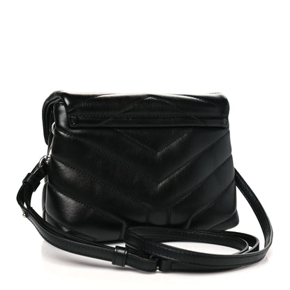 Saint Laurent Calfskin Y Quilted Monogram Toy Loulou Crossbody Bag Black 2 of 11