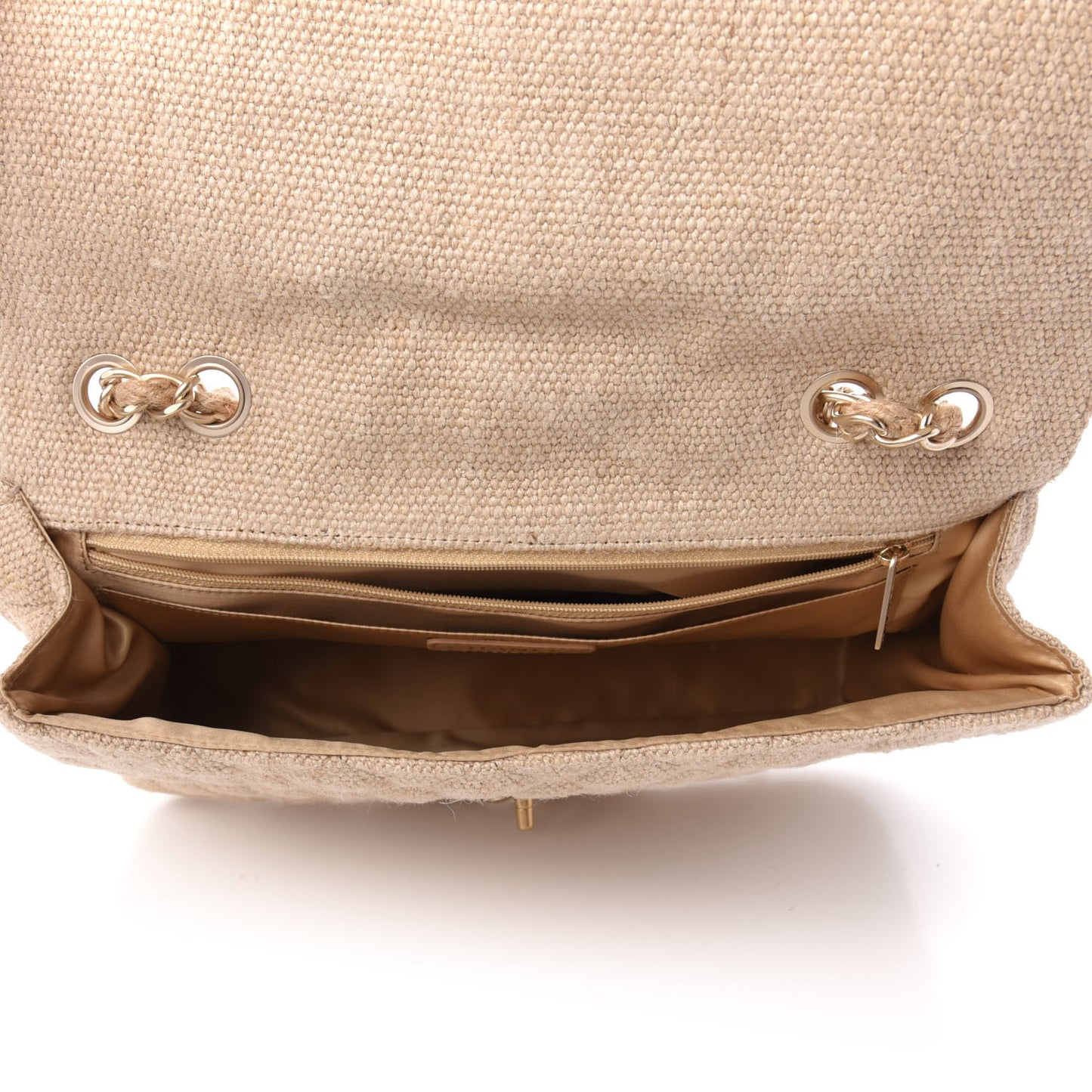 Tweed Raffia Coco Country Jumbo Flap