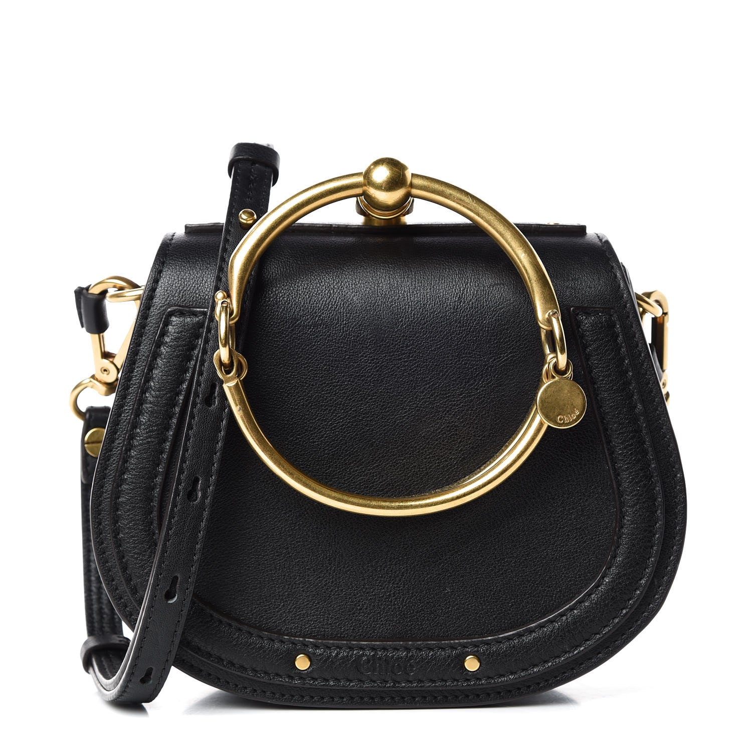 Chloe Calfskin Small Nile Bracelet Bag Black 1 of 8