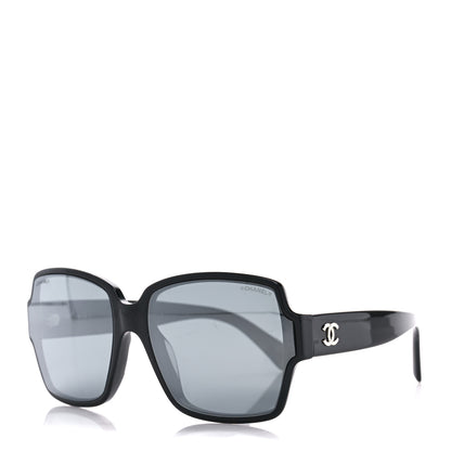 Chanel Acetate Square CC Sunglasses 5385-A Black 1 of 7