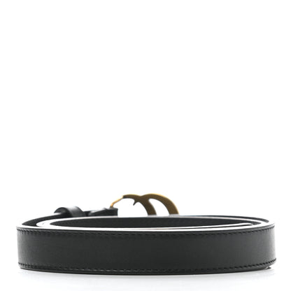 Gucci Calfskin Double G 20mm Belt 80 32 Black 2 of 6