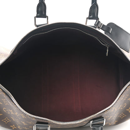 Louis Vuitton Monogram Macassar Keepall Bandouliere 45 5 of 9