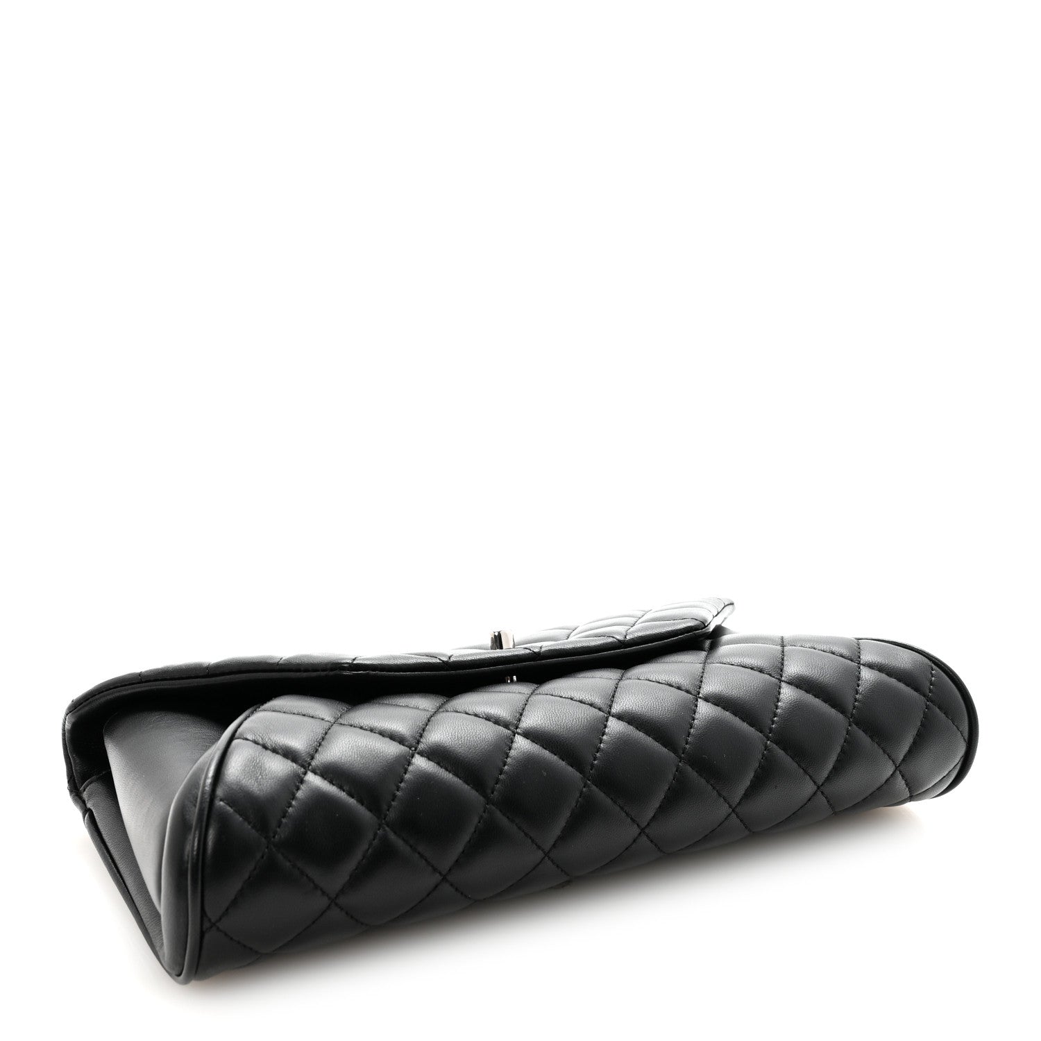 Chanel Lambskin Quilted Fold Up Again Clutch Black 3 of 10
