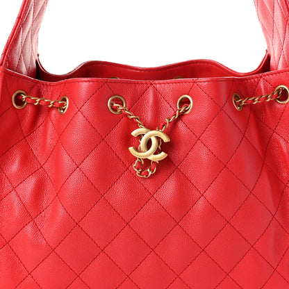 Chanel Caviar Quilted Small Chanel 25 Handbag Dark Red 8 of 11