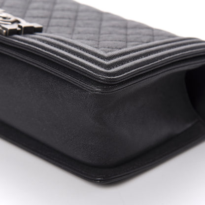 Chanel Iridescent Caviar Quilted Medium Boy Flap Black 7 of 11
