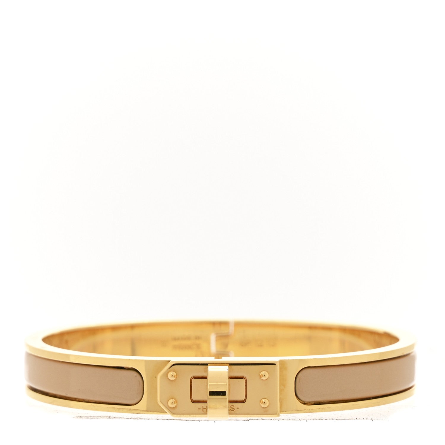 Hermes Enamel Mini Clic Kelly Bracelet PM Sable 1 of 5