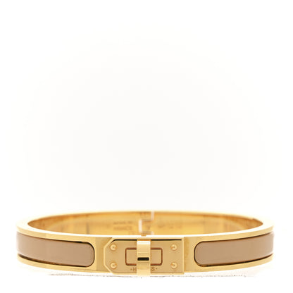 Hermes Enamel Mini Clic Kelly Bracelet PM Sable 1 of 5