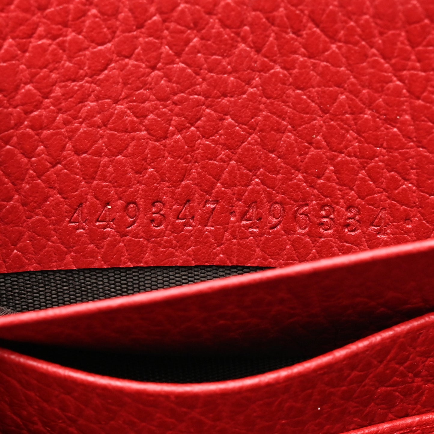 Dollar Calfskin GG Zip Around Wallet Red