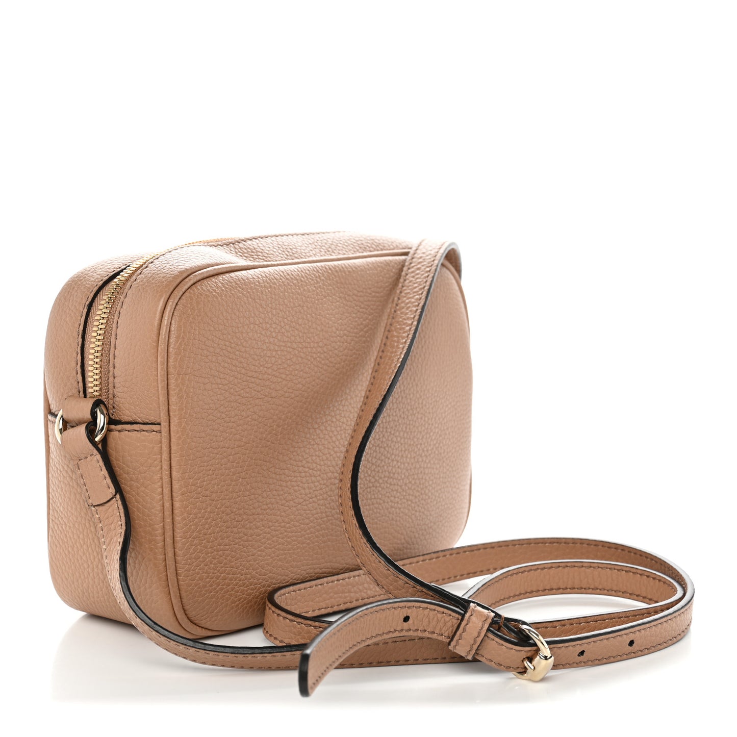 Pebbled Calfskin Small Soho Disco Bag Camelia