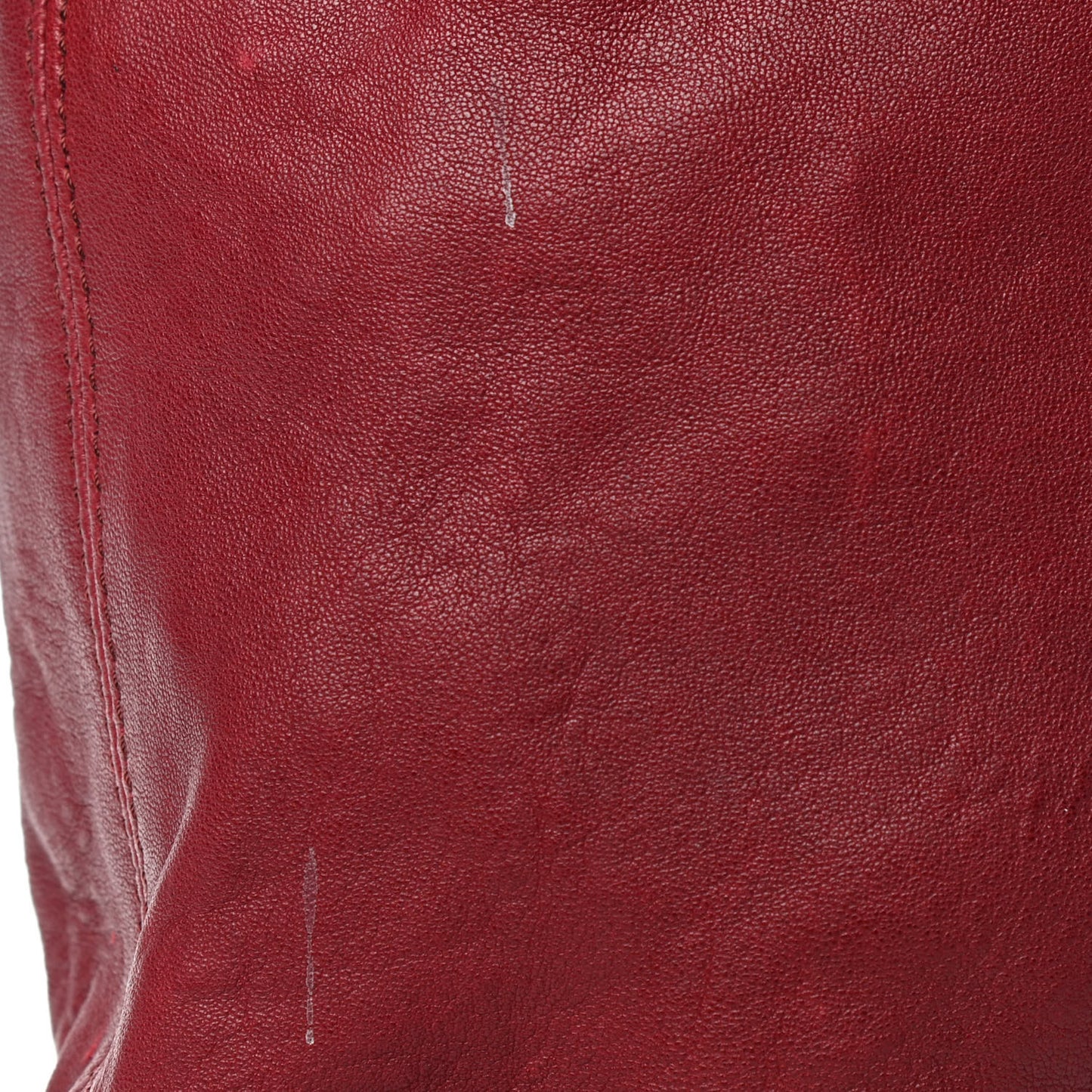 Calfskin Cinch Cord Shoulder Bag Red