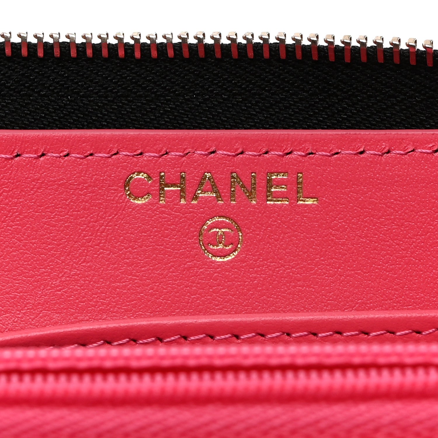 Chanel Caviar Quilted Perforated CC Long Zipped Wallet Black 7 of 9