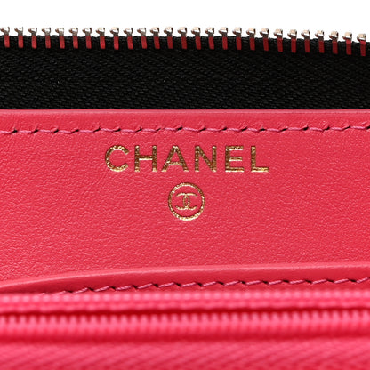 Chanel Caviar Quilted Perforated CC Long Zipped Wallet Black 7 of 9