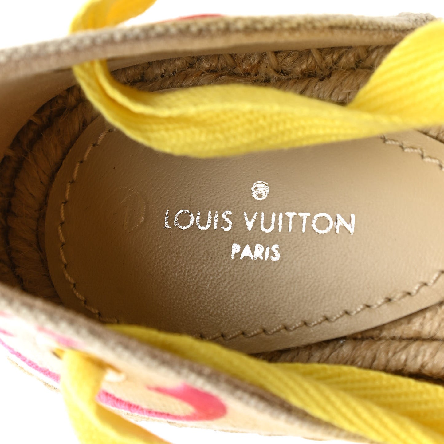 Canvas Monogram Starboard Espadrille Flats 38 Rose Pop