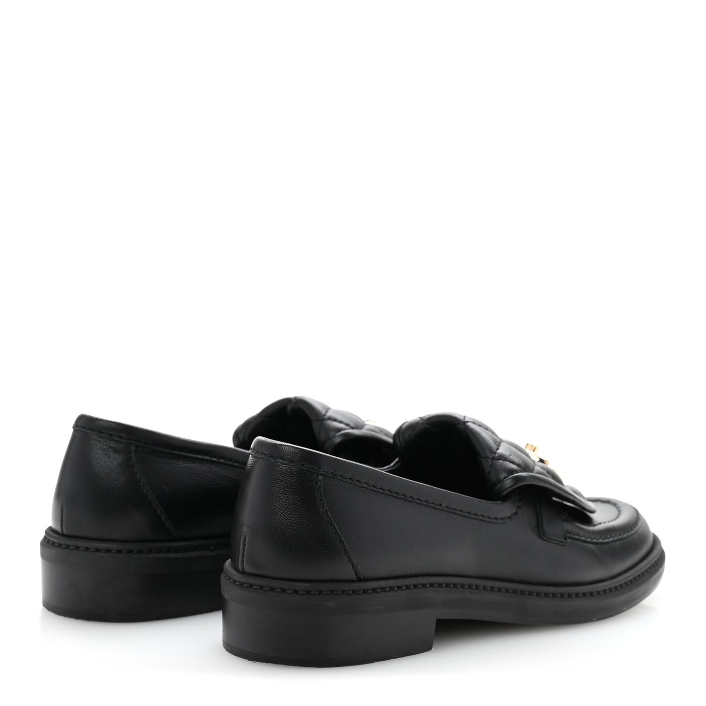Lambskin Quilted CC Turnlock Loafers 36 Black