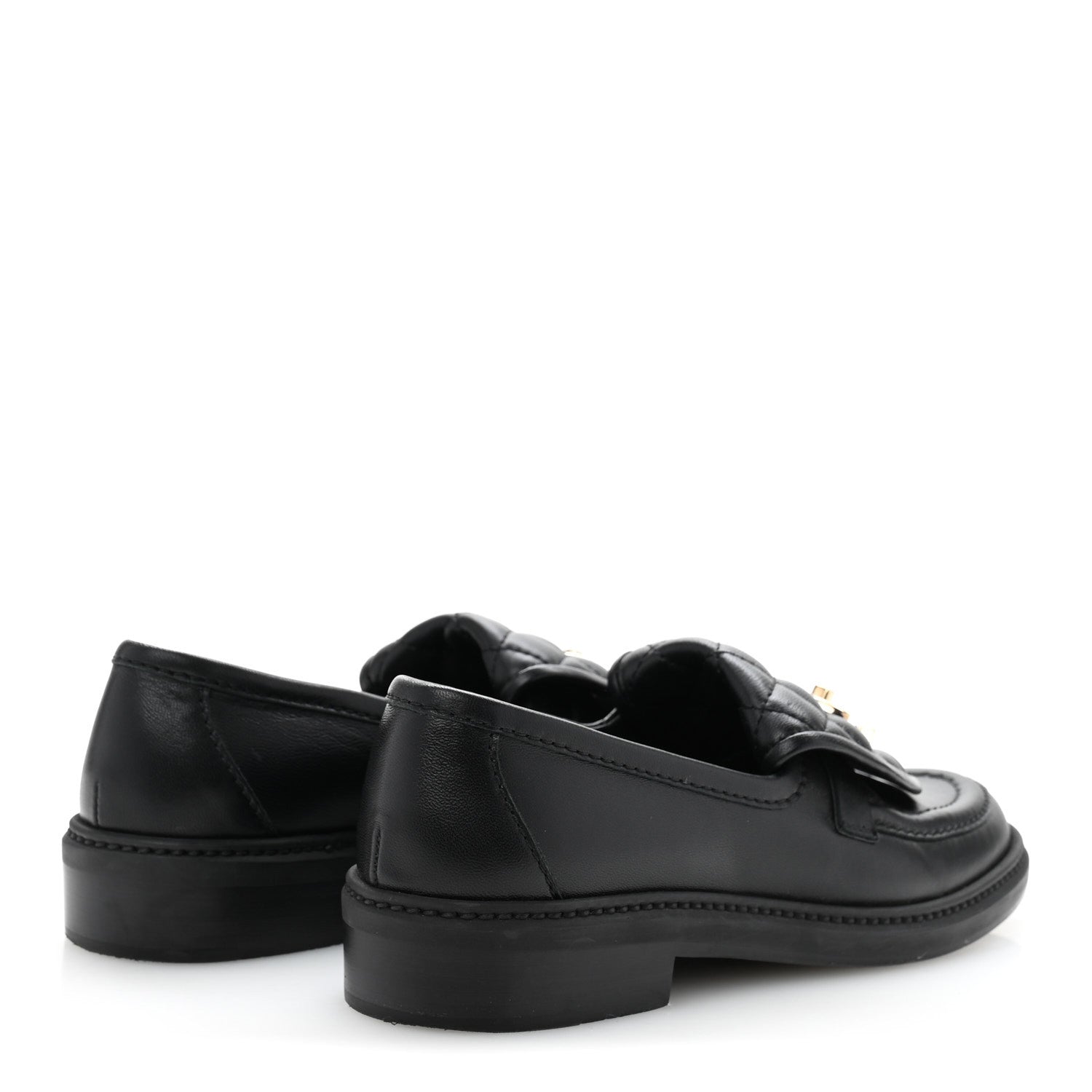 Chanel Lambskin Quilted CC Turnlock Loafers 36 Black 5 of 11