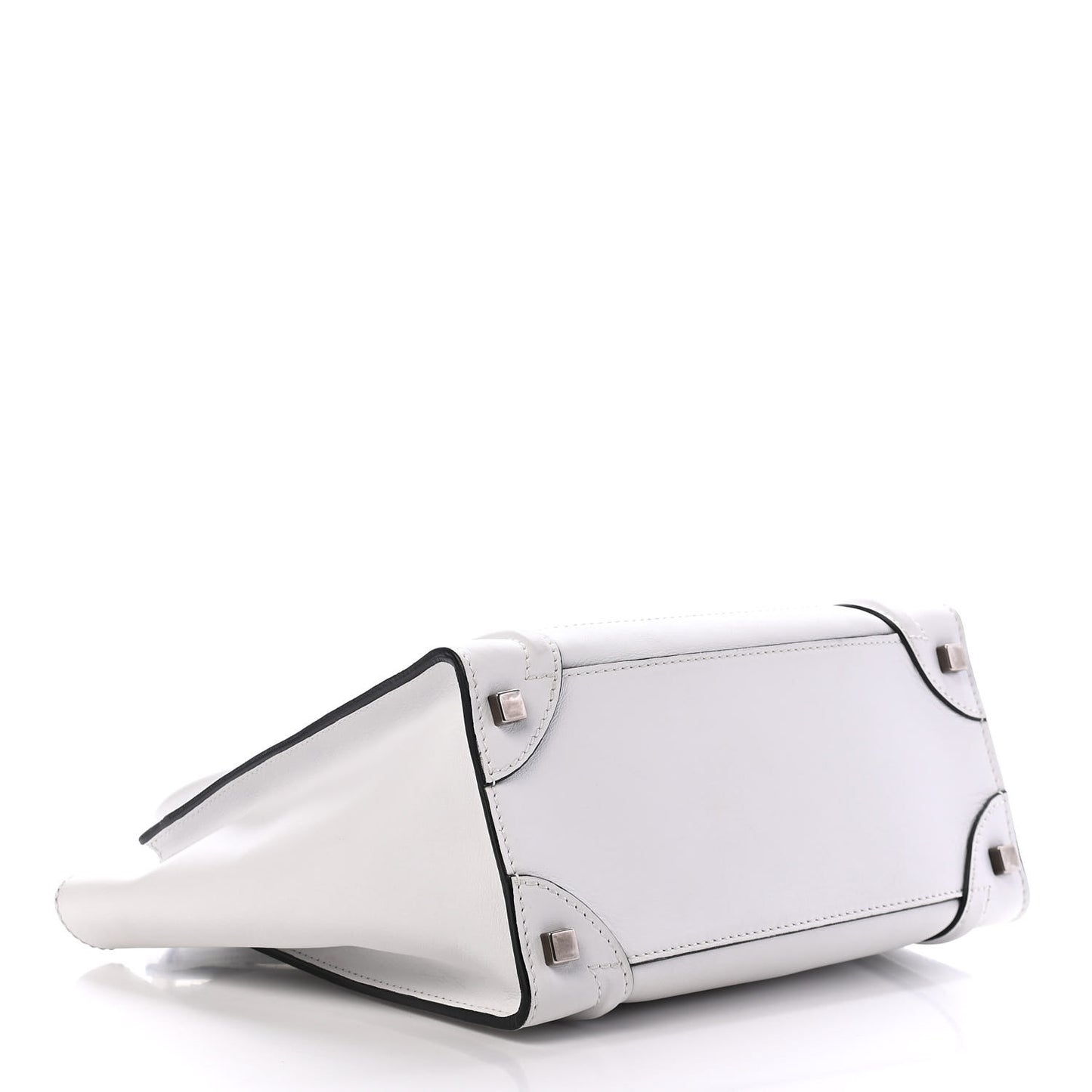 Smooth Calfskin Micro Luggage White