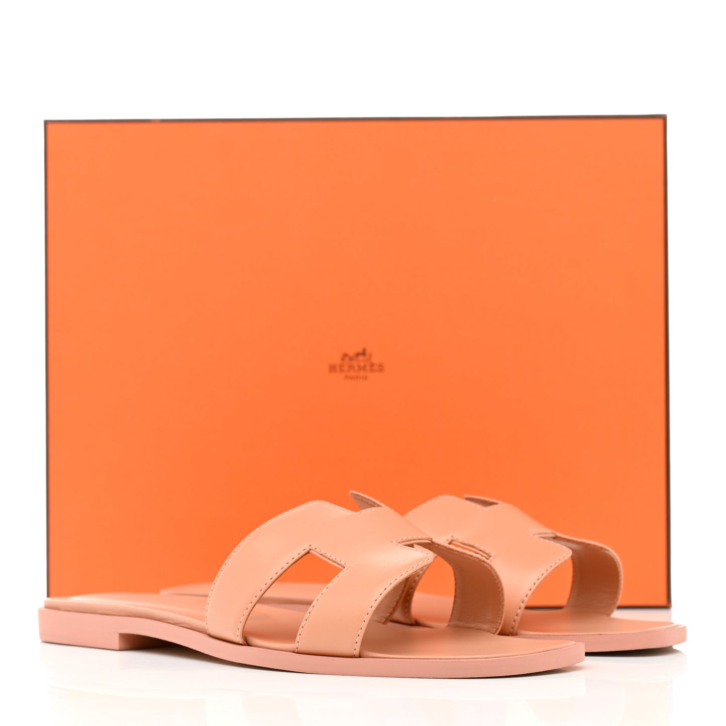 Box Calfskin Oran Sandals 37 Granit Rose
