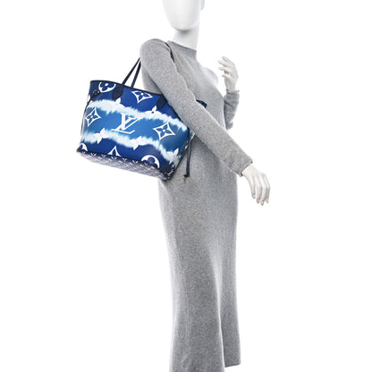 Louis Vuitton Monogram Escale Neverfull MM Blue 2 of 11