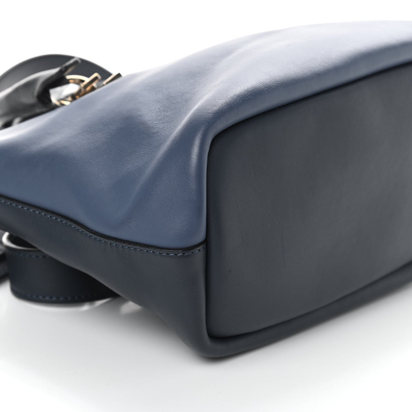 Smooth Calfskin Mini Baylee Tote Street Blue Navy
