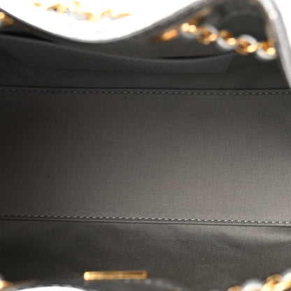 Chanel Metallic Aged Calfskin Quilted Mini Chanel 25 Handbag Silver 5 of 11