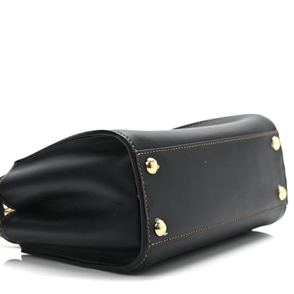 Fendi Vitello King Canvas Chinese New Year Tiger Embroidered Mini Peekaboo Iconic Satchel Black Dark Yellow 7 of 9