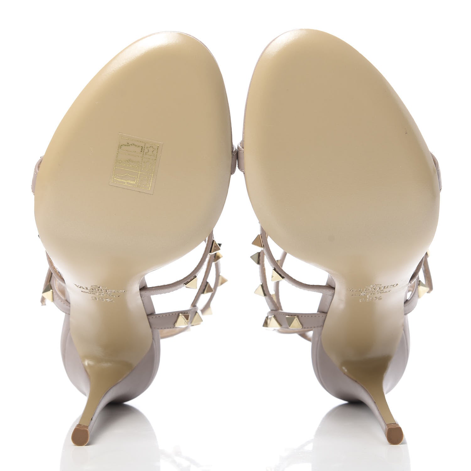 Valentino Garavani Nappa Rockstud Gladiator 105mm Sandals 39.5 Poudre 5 of 9